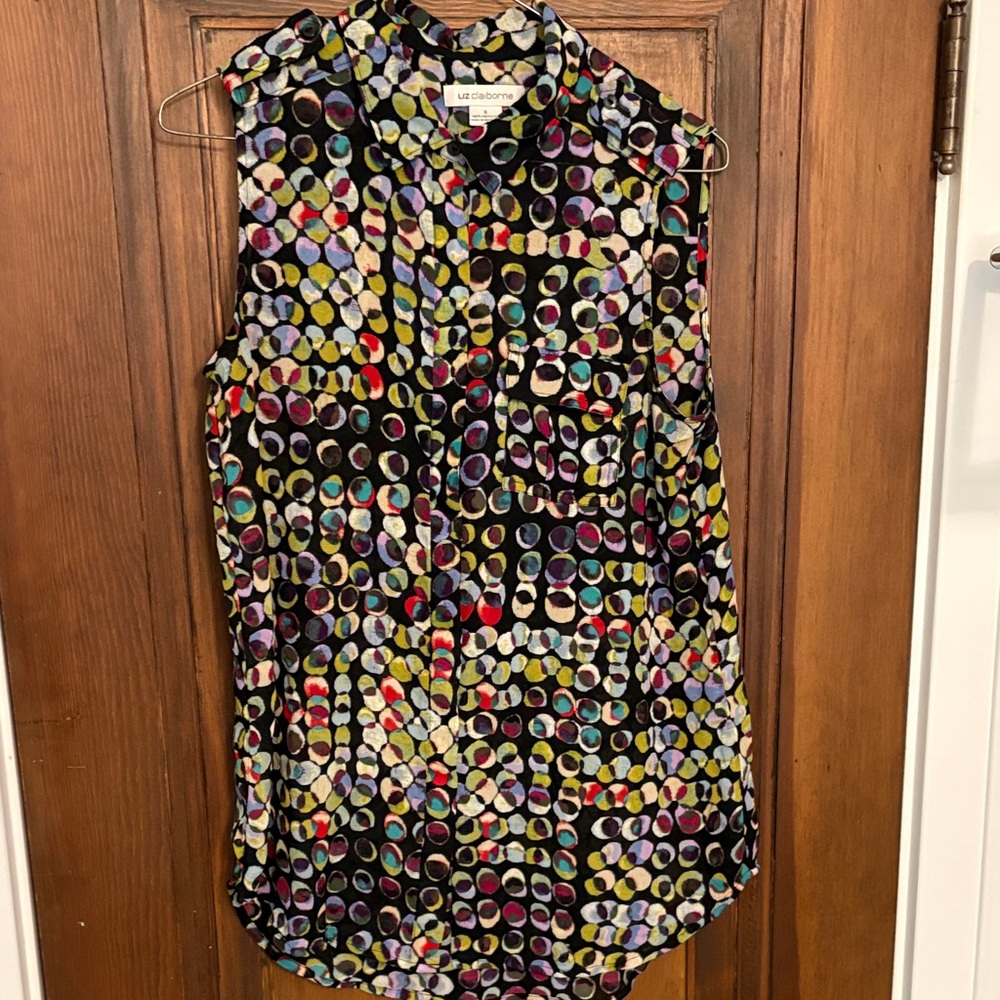 Colorful Sleeveless Blouse